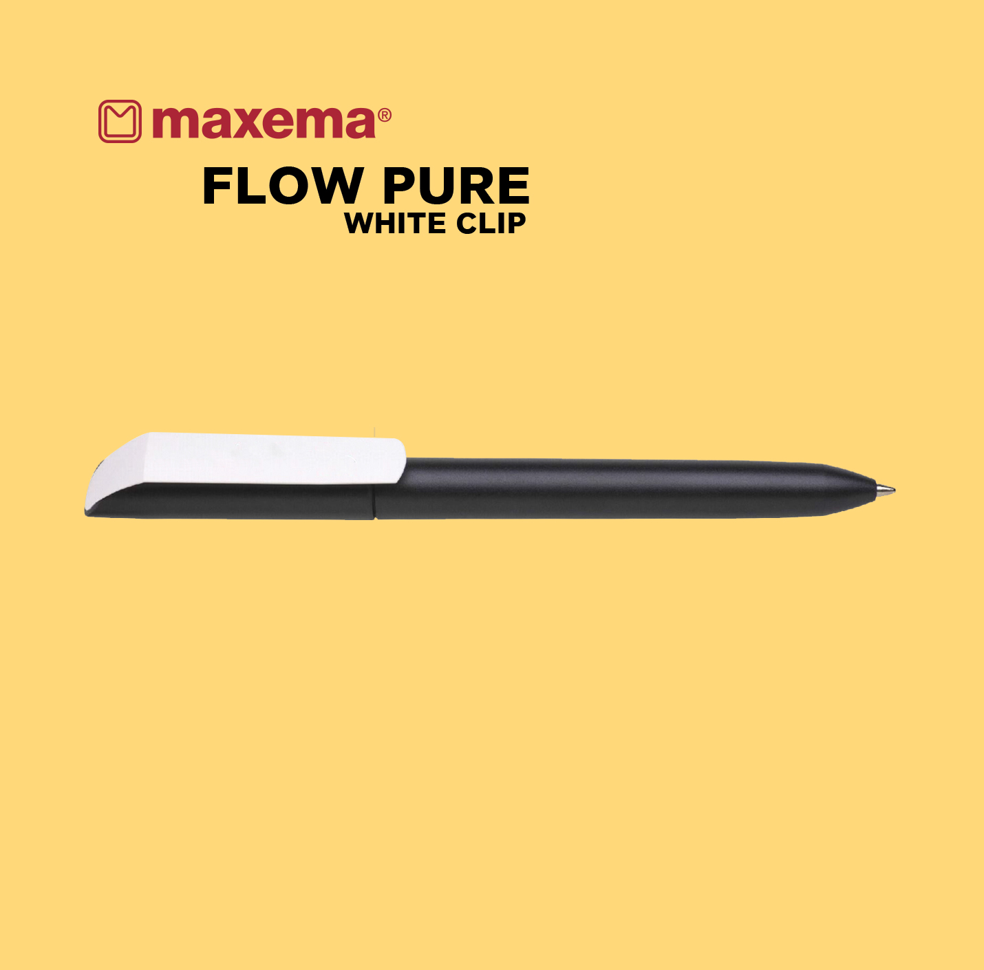 Maxema Pens Flow Pure White Clip