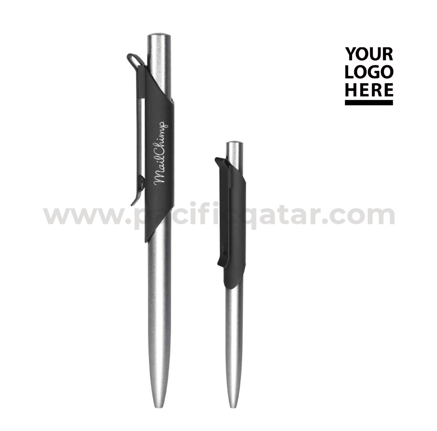 Silver and Black Metal Pens