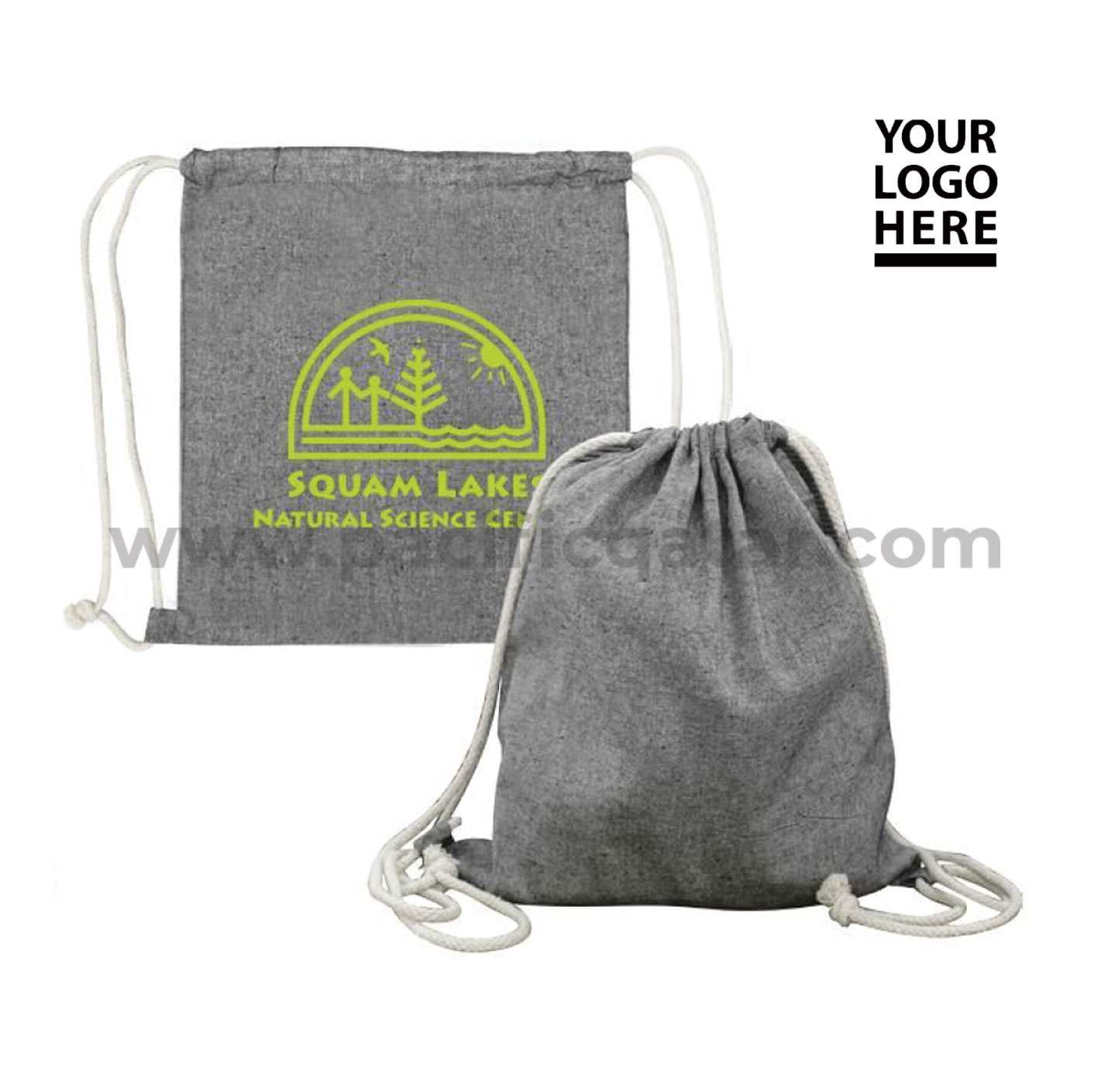 Recycled Cotton Drawstring Bags