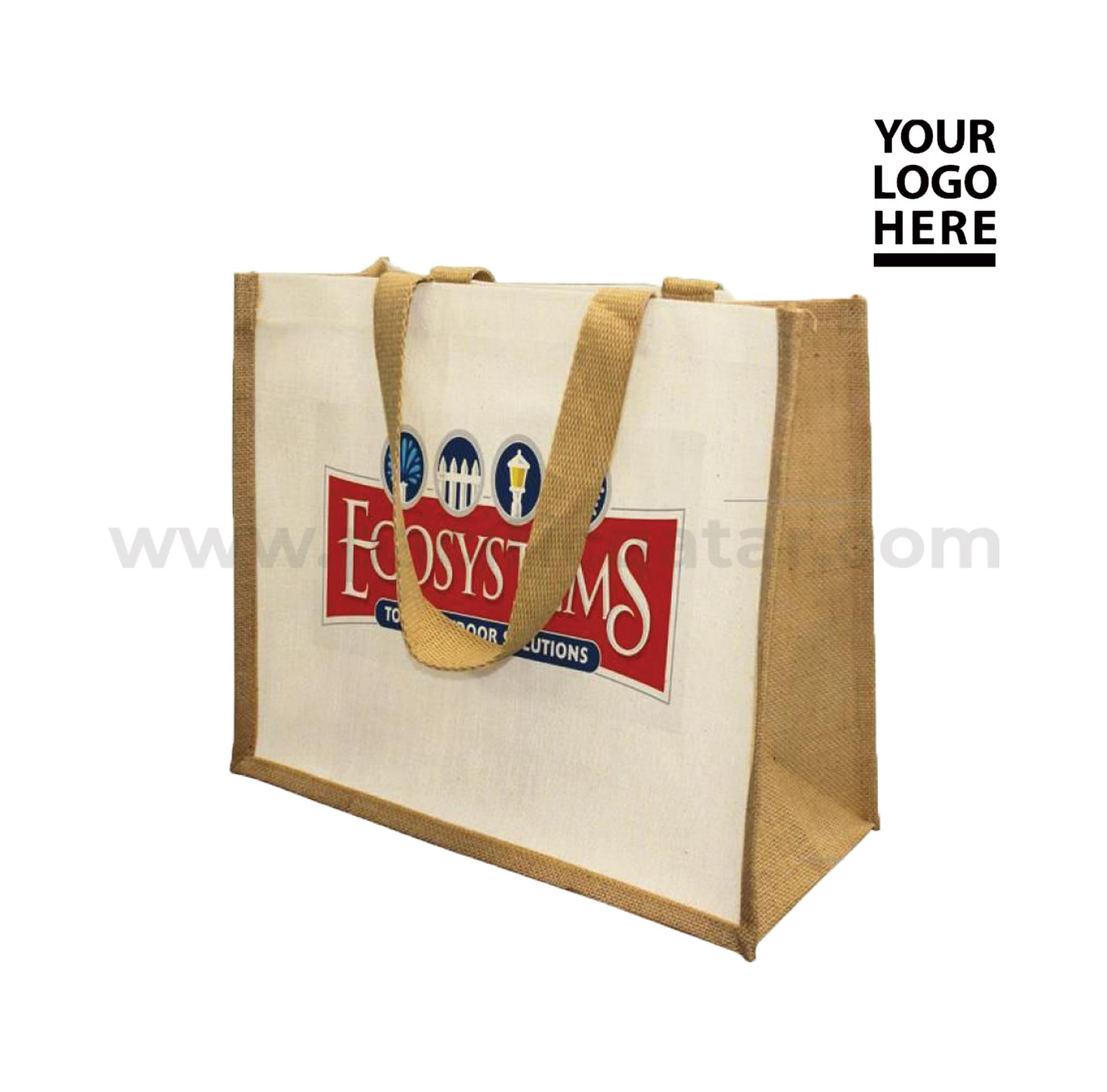 Jute and Cotton Shopping Bag