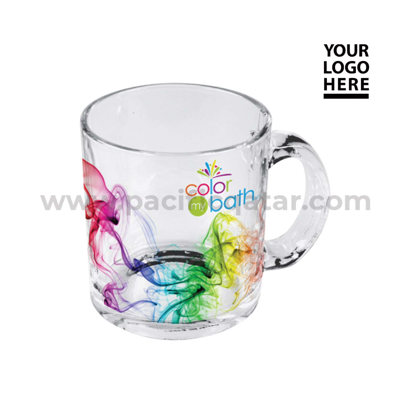 sublimation glass mug with logo