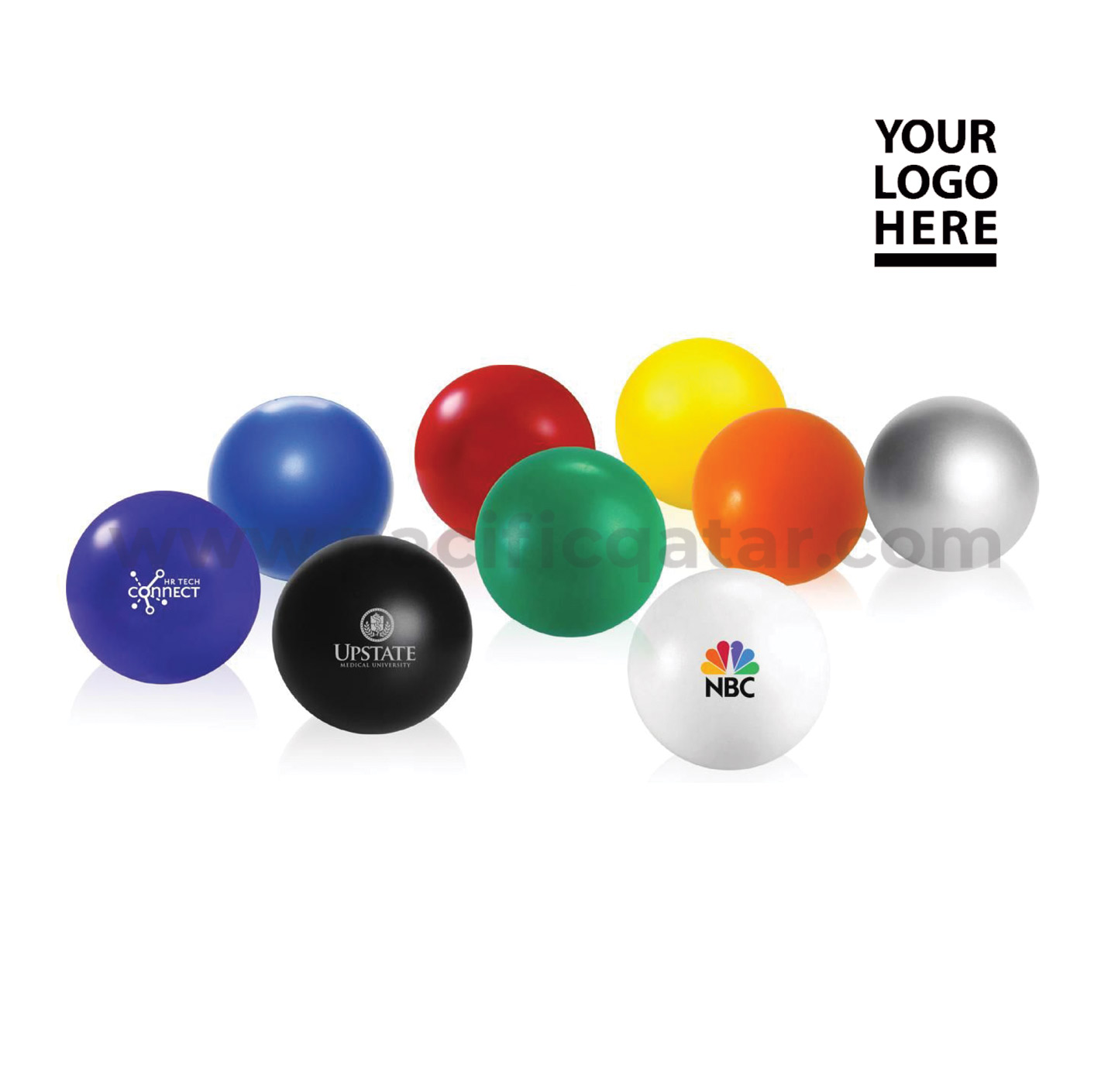 Stress Ball in different colors with logo