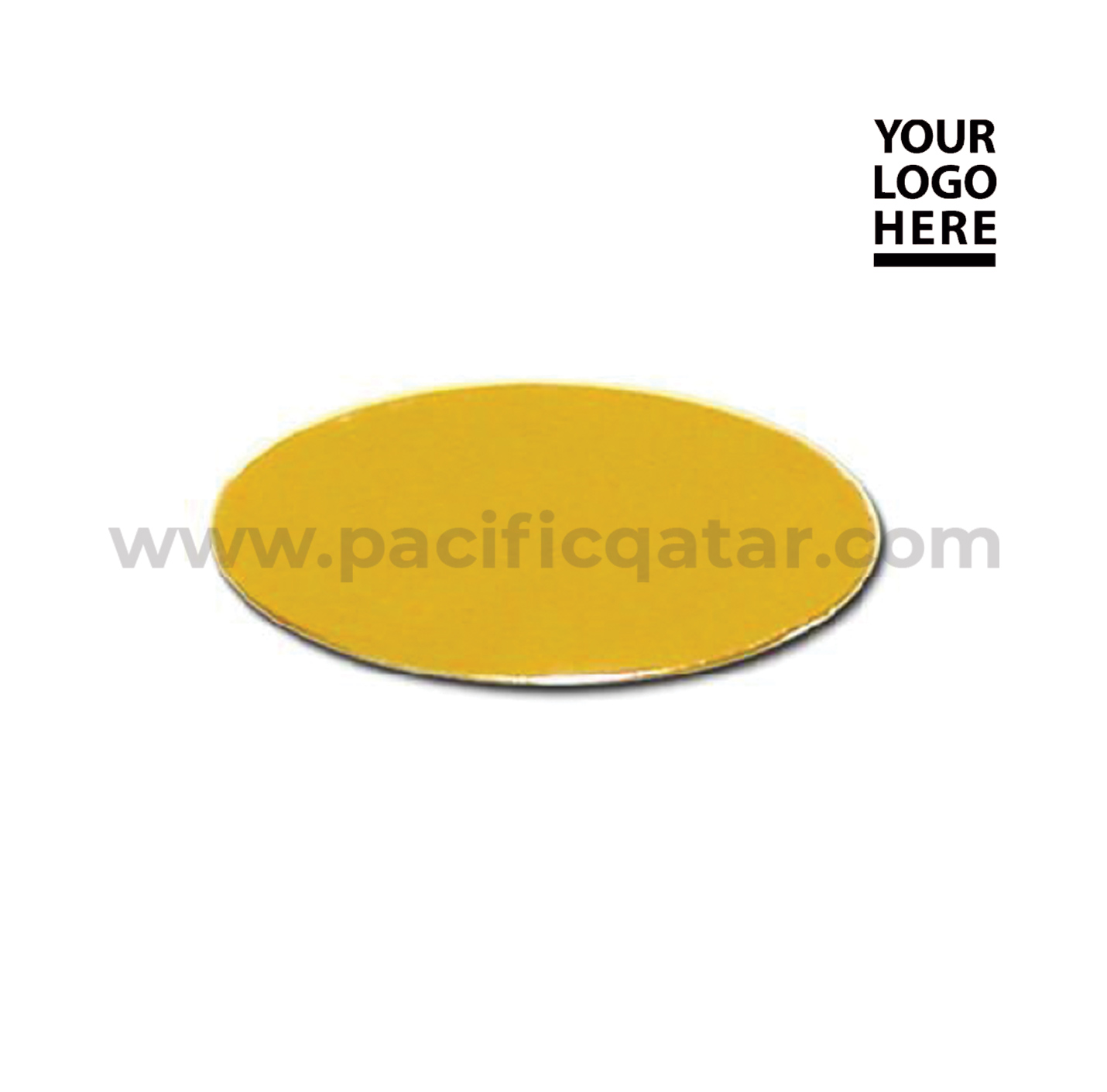 Oval Shape Gold Metal Badge
