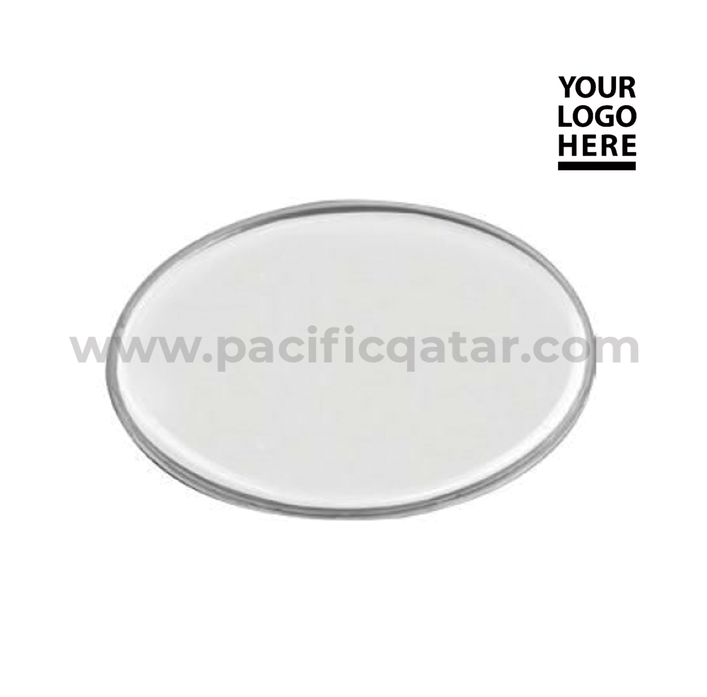white Oval Shape Name Badge