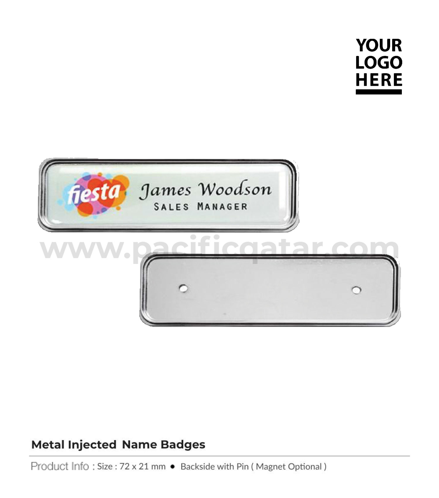 Blank Metal Name Tags-Reusable Name Badges Metal