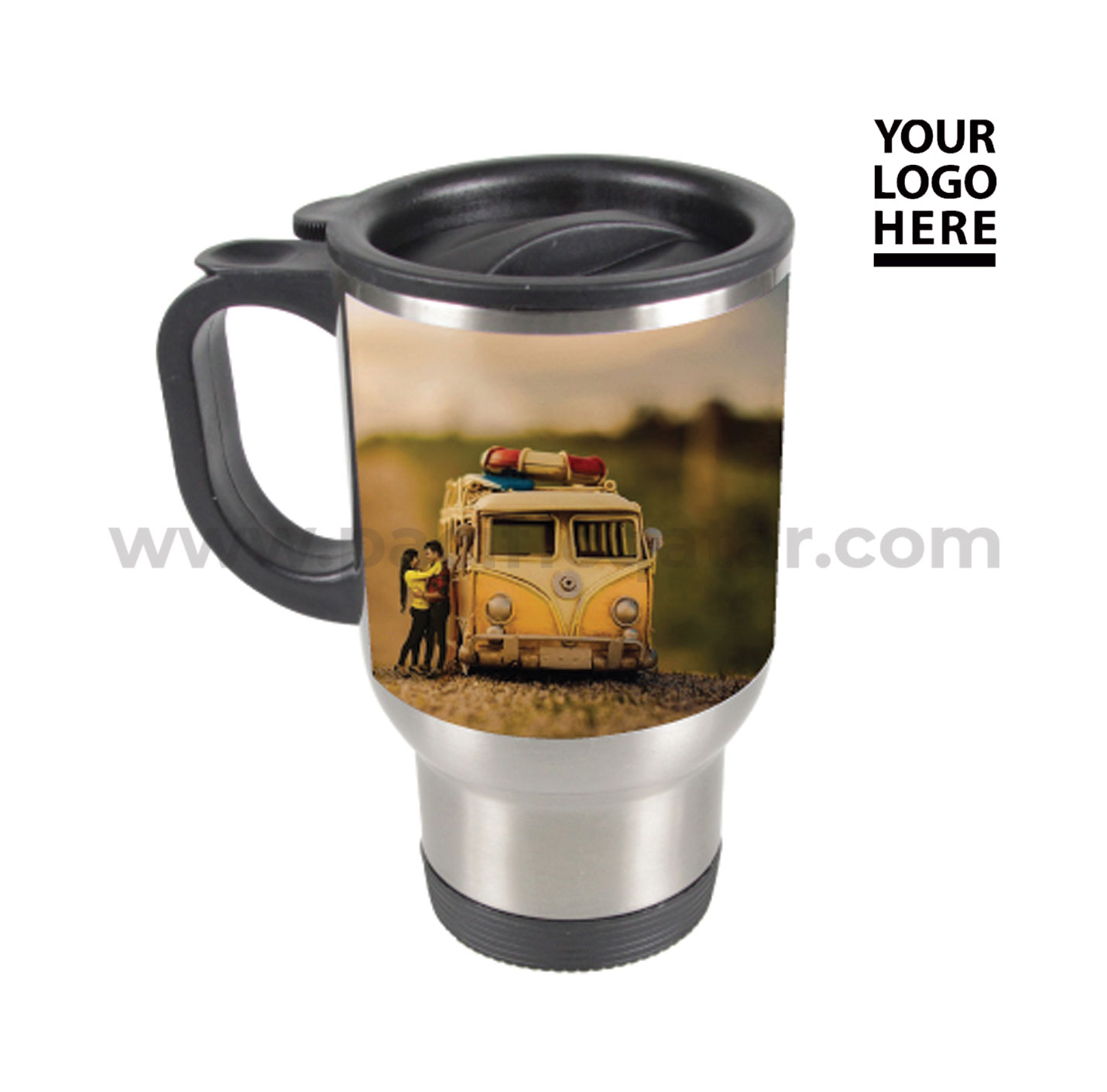 Travel Mugs Stainless Steel with logo sublimation