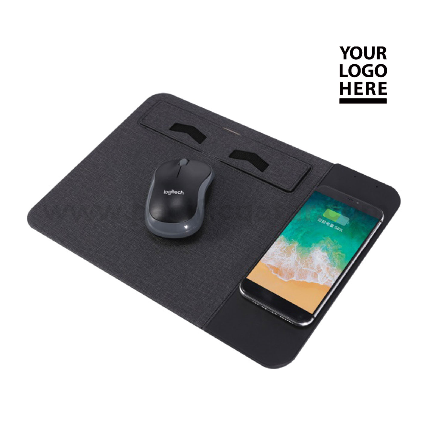 wireless charger mouse pad with mobile stand