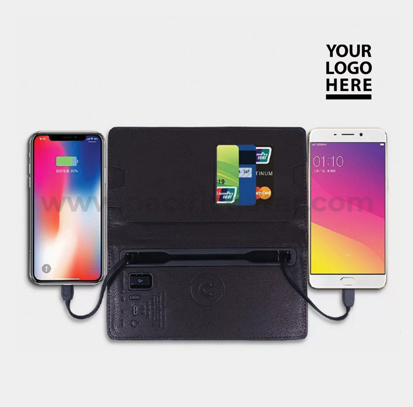 wallet with power bank