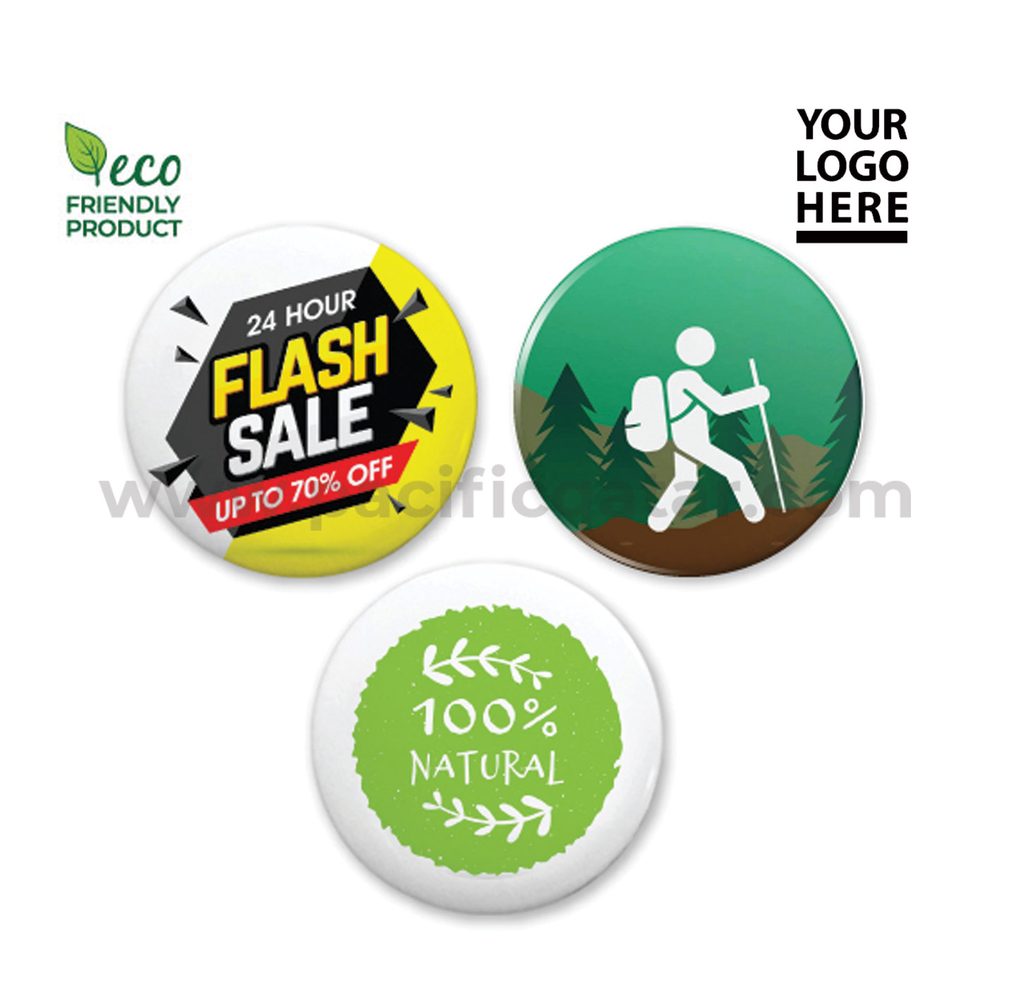 Eco friendly button badges