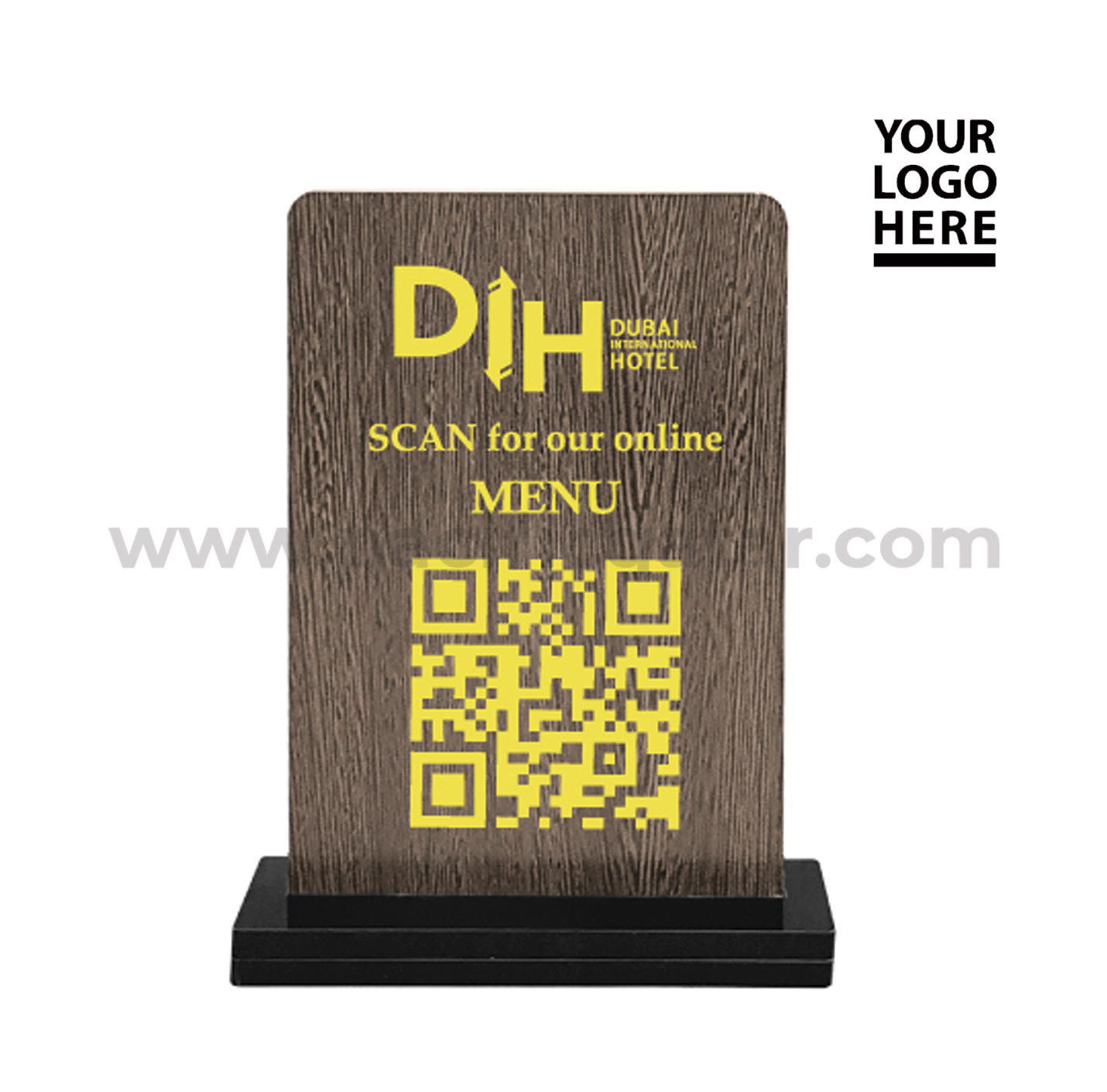 QR code table stand with acrylic base qr-106