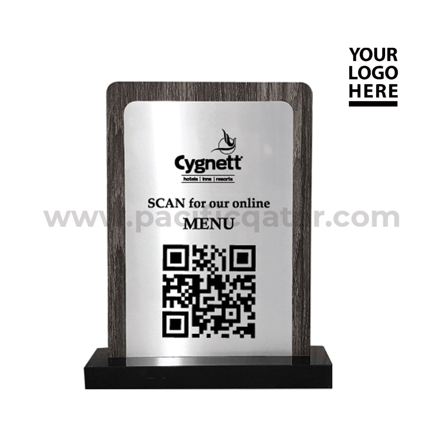 QR code table stand with acrylic base qr-108
