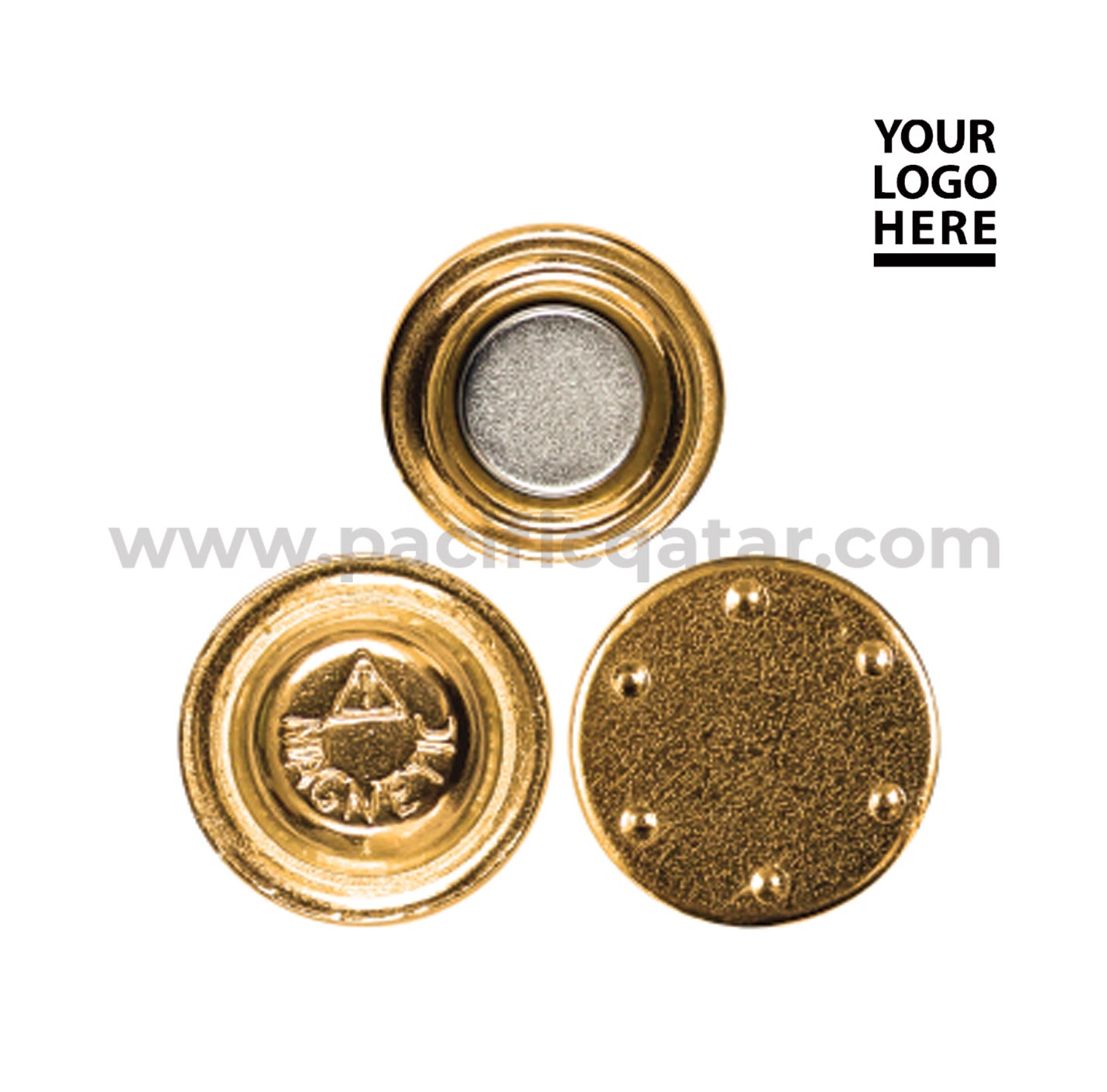 Gold Plated Round Magnets for badges