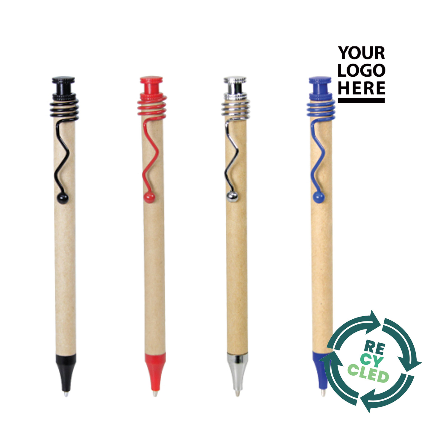 Environmentally friendly eco-friendly pens made from recycled materials