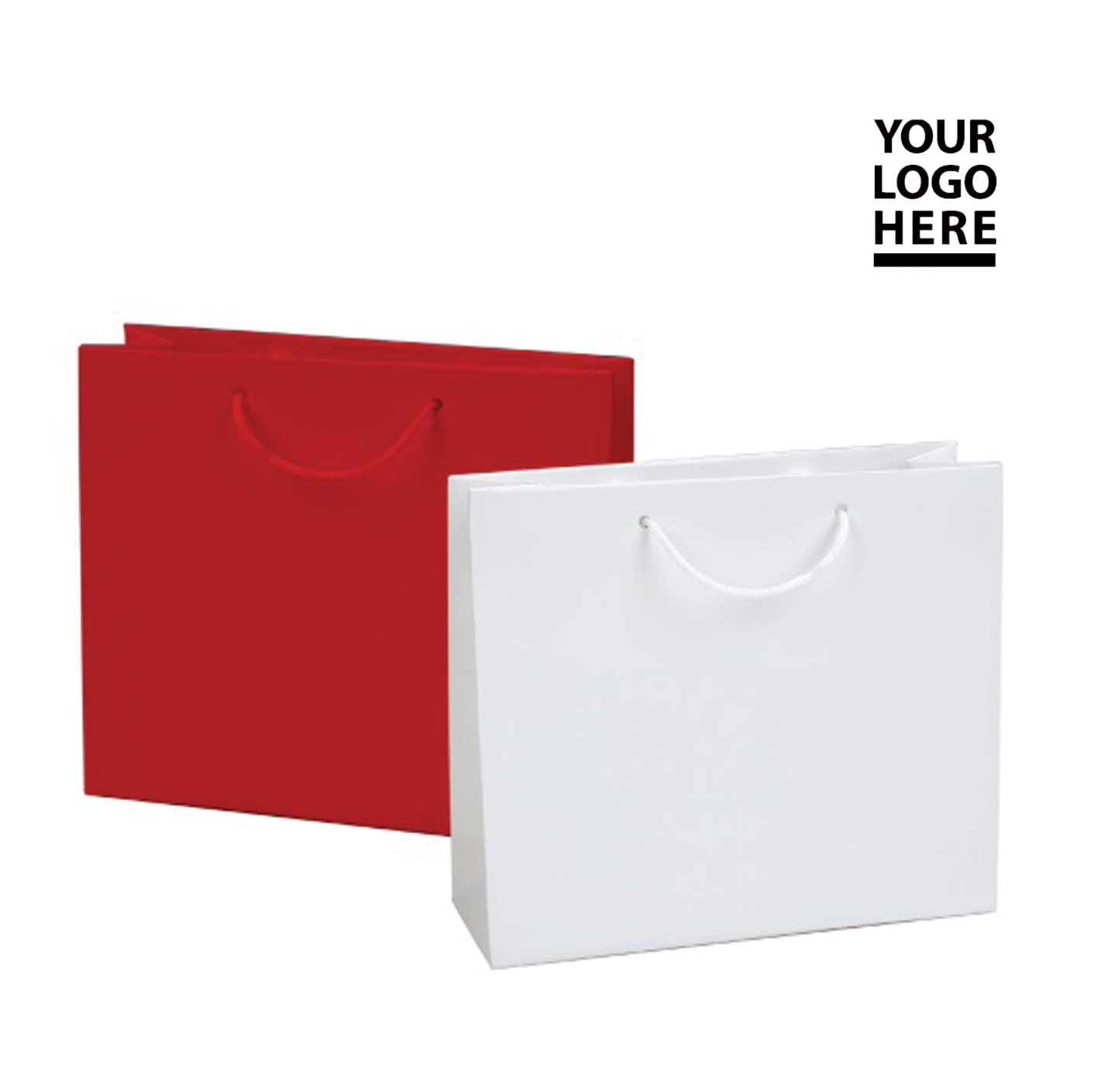 Paper Shopping Bags red and white