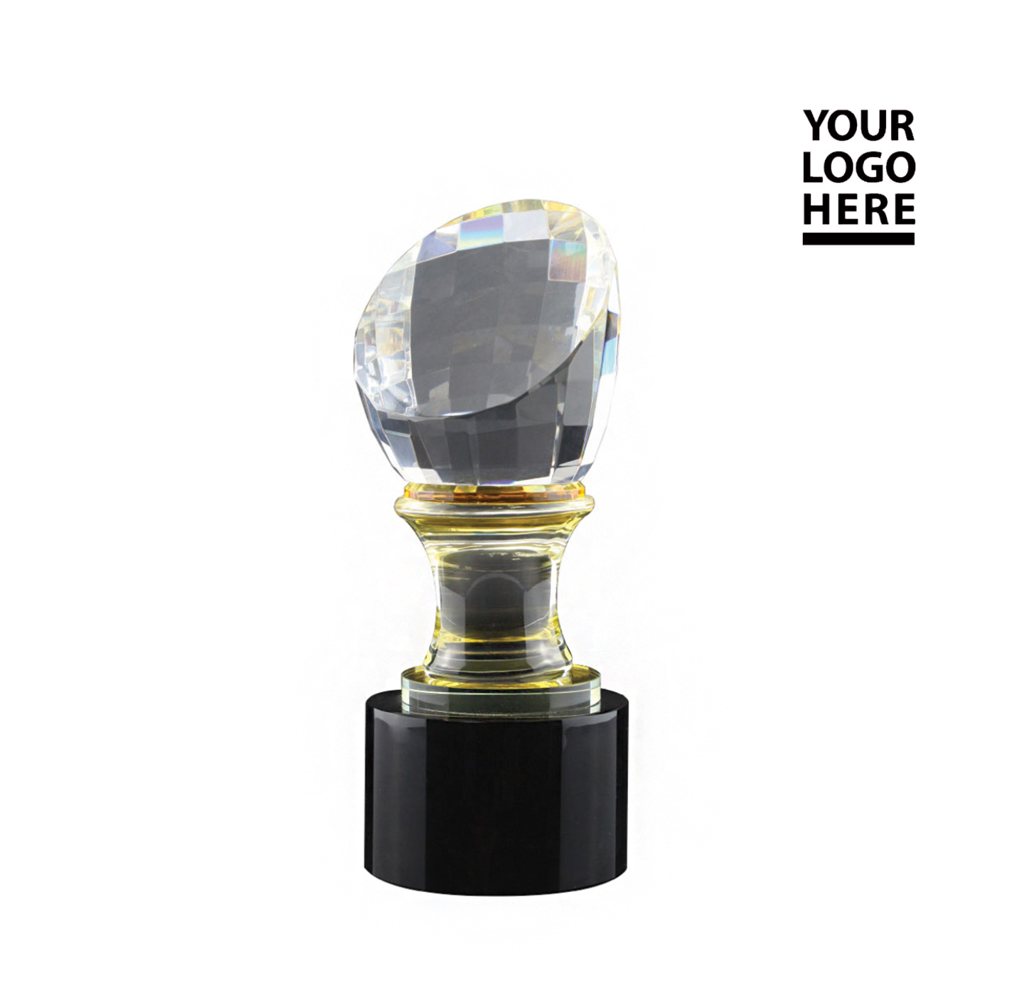 Crystal Trophy in Wooden Box