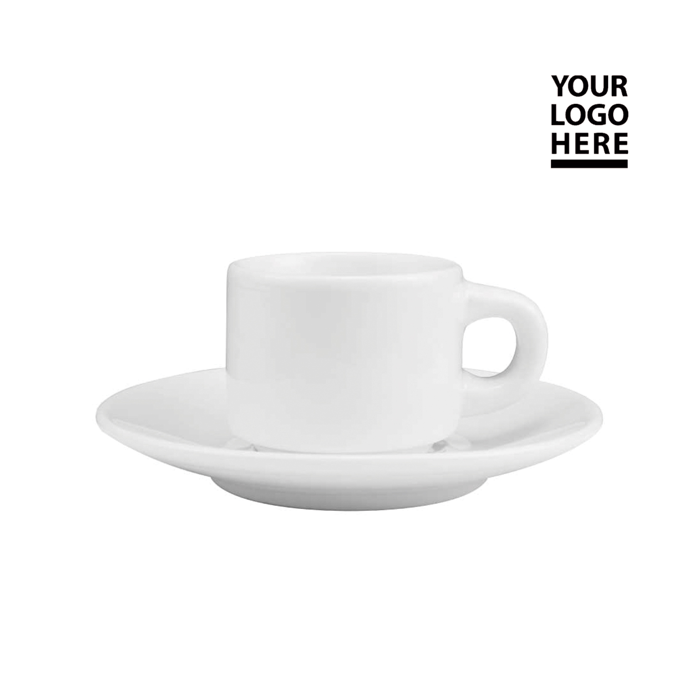 Sublimation White Ceramic Cup & Saucer 77ml
